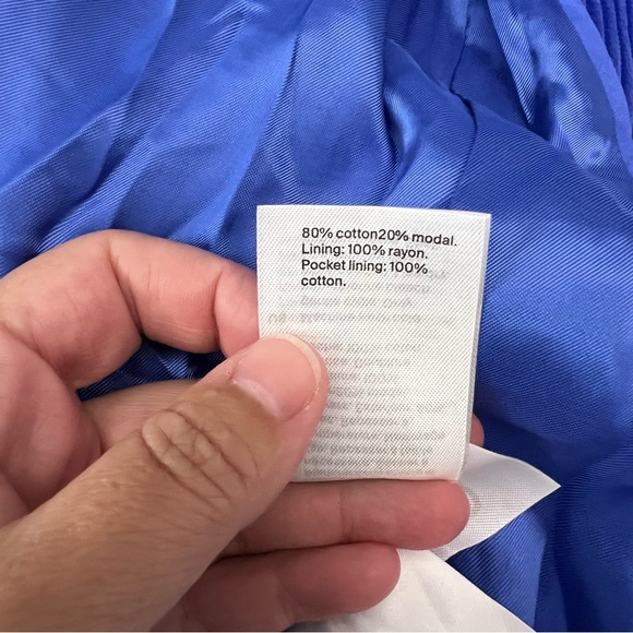 COS Royal Blue Double Breasted Corduroy Blazer Size 10 - Picture 7 of 11